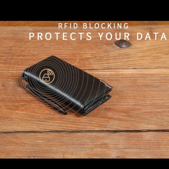 New Long Black Leather Wallet for Men Zippered Leather Wallet RFID - Picture 3 of 12